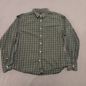 Untuckit Shirt Men XL Gray Geometric Casual Button Up Long Sleeve